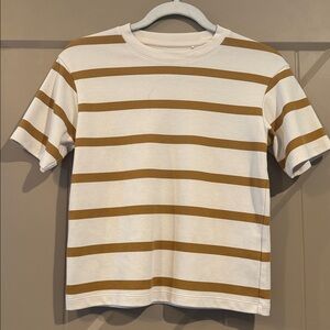 Uniqlo Kids Striped Shirt - White and Brown